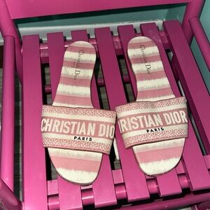 Authentic dior flat sandals